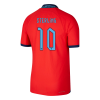 Men's Authentic STERLING #10 England Away Soccer Jersey Shirt 2022 Nike World Cup 2022