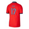 Men's Authentic SAKA #17 England Away Soccer Jersey Shirt 2022 Nike World Cup 2022