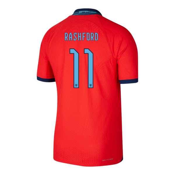 Men's Authentic RASHFORD #11 England Away Soccer Jersey Shirt 2022 Nike World Cup 2022