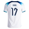 Men's Authentic SAKA #17 England Home Soccer Jersey Shirt 2022 Nike World Cup 2022