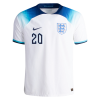 Men's Authentic FODEN #20 England Home Soccer Jersey Shirt 2022 Nike World Cup 2022