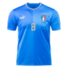 Men's Replica JORGINHO #8 Italy Home Soccer Jersey Shirt 2022 Puma