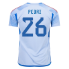 Men's Replica PEDRI #26 Spain Away Soccer Jersey Shirt 2022 Adidas - World Cup 2022