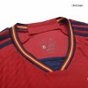 Men's Authentic JORDI ALBA #18 Spain Home Soccer Jersey Shirt 2022 Adidas World Cup 2022