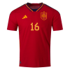 Men's Authentic RODRI #16 Spain Home Soccer Jersey Shirt 2022 Adidas World Cup 2022