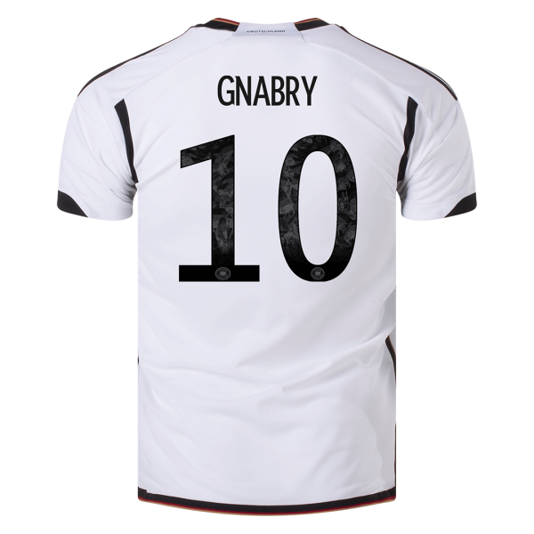 Men's Replica GNABRY #10 Germany Home Soccer Jersey Shirt 2022 Adidas - World Cup 2022