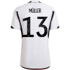 Men's Replica MÜLLER #13 Germany Home Soccer Jersey Shirt 2022 Adidas - World Cup 2022
