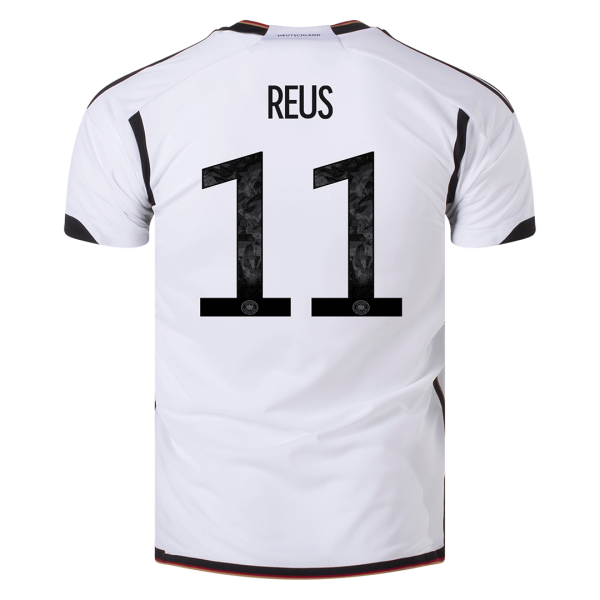 Men's Replica REUS #11 Germany Home Soccer Jersey Shirt 2022 Adidas - World Cup 2022