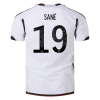 Men's Replica SANÉ #19 Germany Home Soccer Jersey Shirt 2022 Adidas - World Cup 2022