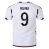Men's Replica WERNER #9 Germany Home Soccer Jersey Shirt 2022 Adidas - World Cup 2022