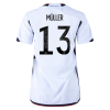 Women's Replica MÜLLER #13 Germany Home Soccer Jersey Shirt 2022 Adidas