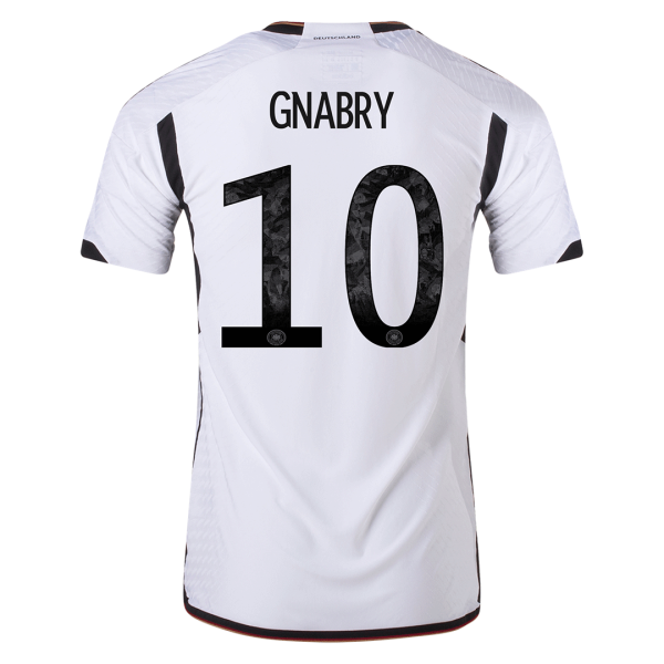 Men's Authentic GNABRY #10 Germany Home Soccer Jersey Shirt 2022 Adidas World Cup 2022