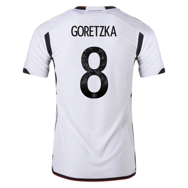 Men's Authentic GORETZKA #8 Germany Home Soccer Jersey Shirt 2022 Adidas World Cup 2022