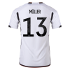 Men's Authentic MÜLLER #13 Germany Home Soccer Jersey Shirt 2022 Adidas World Cup 2022