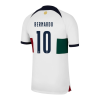 Men's Replica BERNARDO #10 Portugal Away Soccer Jersey Shirt 2022 Nike - World Cup 2022