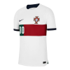 Men's Replica BERNARDO #10 Portugal Away Soccer Jersey Shirt 2022 Nike - World Cup 2022