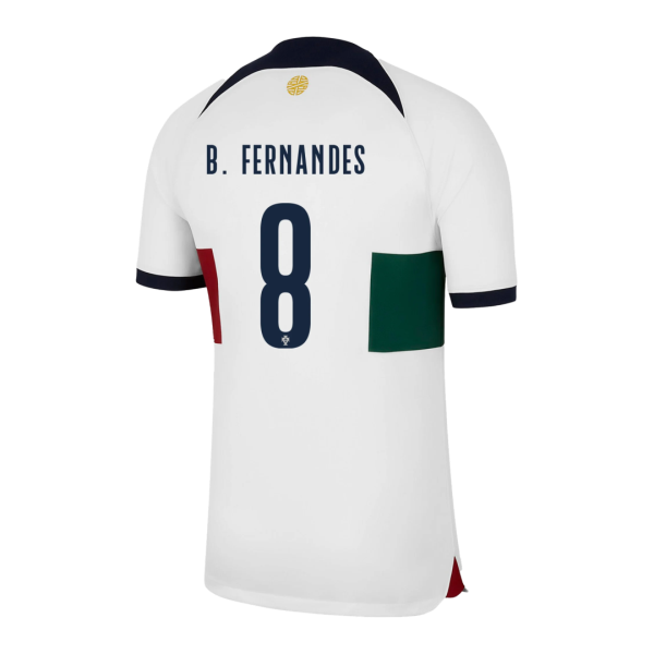 Men's Replica B.FERNANDES #8 Portugal Away Soccer Jersey Shirt 2022 Nike - World Cup 2022