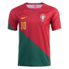 Men's Replica BERNARDO #10 Portugal Home Soccer Jersey Shirt 2022 Nike - World Cup 2022