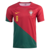 Men's Replica B.FERNANDES #8 Portugal Home Soccer Jersey Shirt 2022 Nike - World Cup 2022