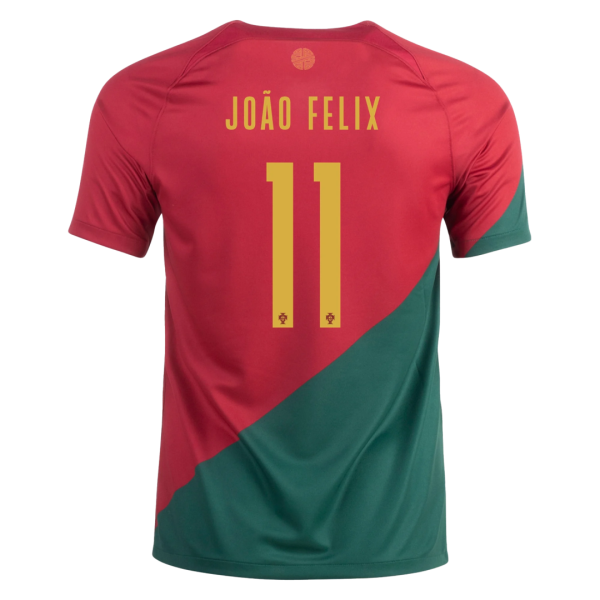 Men's Replica JOÃO FÉLIX #11 Portugal Home Soccer Jersey Shirt 2022 Nike - World Cup 2022