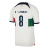 Men's Authentic B.FERNANDES #8 Portugal Away Soccer Jersey Shirt 2022 Nike World Cup 2022