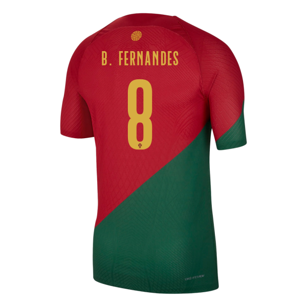 Men's Authentic B.FERNANDES #8 Portugal Home Soccer Jersey Shirt 2022 Nike World Cup 2022