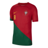 Men's Authentic B.FERNANDES #8 Portugal Home Soccer Jersey Shirt 2022 Nike World Cup 2022