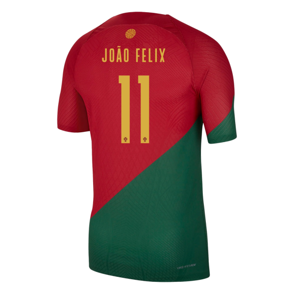 Men's Authentic JOÃO FÉLIX #11 Portugal Home Soccer Jersey Shirt 2022 Nike World Cup 2022