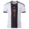 Men's Authentic RÜDIGER #2 Germany Home Soccer Jersey Shirt 2022 Adidas World Cup 2022