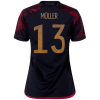Women's Replica MÜLLER #13 Germany Away Soccer Jersey Shirt 2022 Adidas