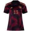Women's Replica MÜLLER #13 Germany Away Soccer Jersey Shirt 2022 Adidas