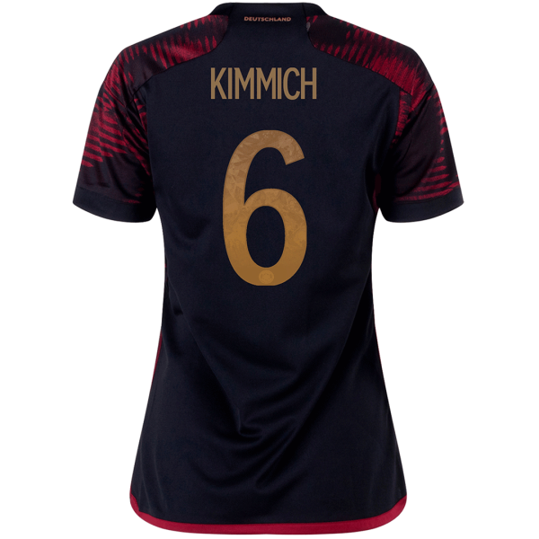 Women's Replica KIMMICH #6 Germany Away Soccer Jersey Shirt 2022 Adidas