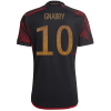 Men's Replica GNABRY #10 Germany Away Soccer Jersey Shirt 2022 Adidas - World Cup 2022