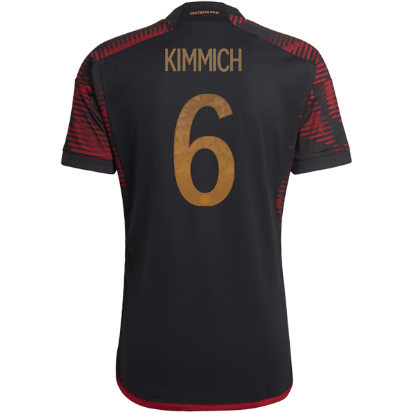 Men's Replica KIMMICH #6 Germany Away Soccer Jersey Shirt 2022 Adidas - World Cup 2022