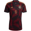 Men's Replica KIMMICH #6 Germany Away Soccer Jersey Shirt 2022 Adidas - World Cup 2022