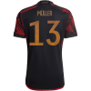 Men's Replica MÜLLER #13 Germany Away Soccer Jersey Shirt 2022 Adidas - World Cup 2022