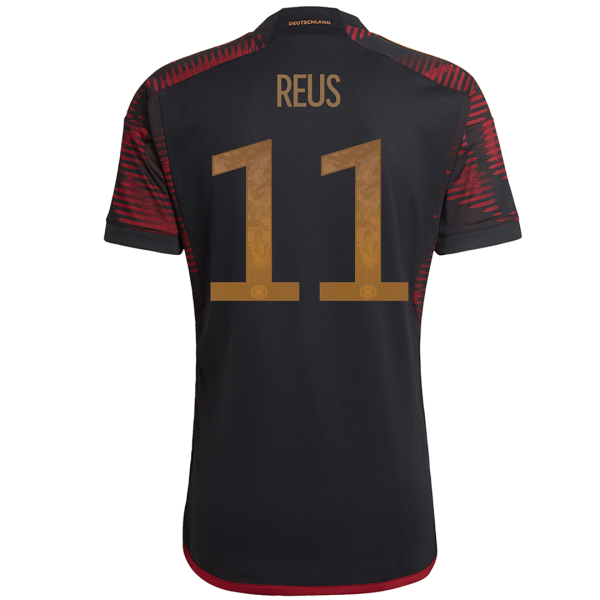 Men's Replica REUS #11 Germany Away Soccer Jersey Shirt 2022 Adidas - World Cup 2022