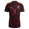 Men's Replica RÜDIGER #2 Germany Away Soccer Jersey Shirt 2022 Adidas - World Cup 2022