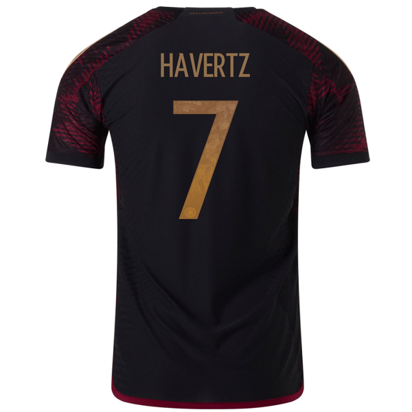 Men's Authentic HAVERTZ #7 Germany Away Soccer Jersey Shirt 2022 Adidas World Cup 2022