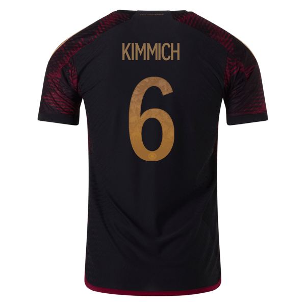 Men's Authentic KIMMICH #6 Germany Away Soccer Jersey Shirt 2022 Adidas World Cup 2022