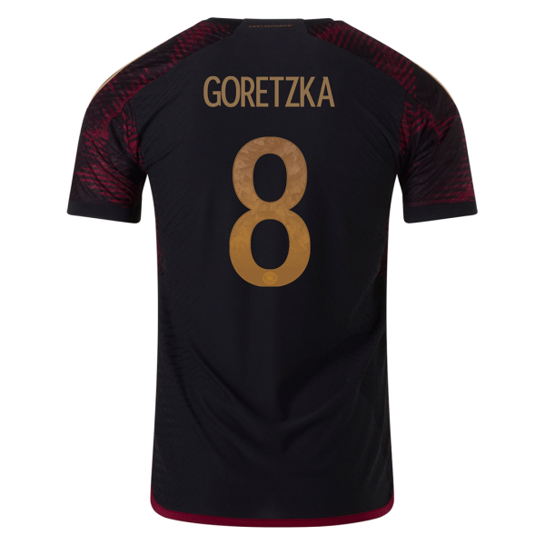 Men's Authentic GORETZKA #8 Germany Away Soccer Jersey Shirt 2022 Adidas World Cup 2022