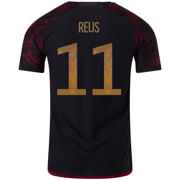 Men's Authentic REUS #11 Germany Away Soccer Jersey Shirt 2022 Adidas World Cup 2022