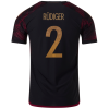 Men's Authentic RÜDIGER #2 Germany Away Soccer Jersey Shirt 2022 Adidas World Cup 2022