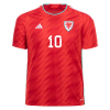Men's Replica RAMSEY #10 Wales Home Soccer Jersey Shirt 2022 Adidas - World Cup 2022