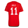 Men's Replica BALE #11 Wales Home Soccer Jersey Shirt 2022 Adidas - World Cup 2022