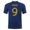 Men's Authentic GIROUD #9 France Home Soccer Jersey Shirt 2022 Nike World Cup 2022