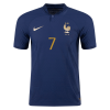 Men's Authentic GRIEZMANN #7 France Home Soccer Jersey Shirt 2022 Nike World Cup 2022