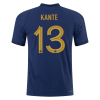 Men's Authentic KANTE #13 France Home Soccer Jersey Shirt 2022 Nike World Cup 2022