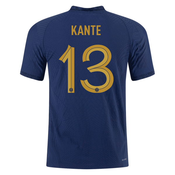 Men's Authentic KANTE #13 France Home Soccer Jersey Shirt 2022 Nike World Cup 2022