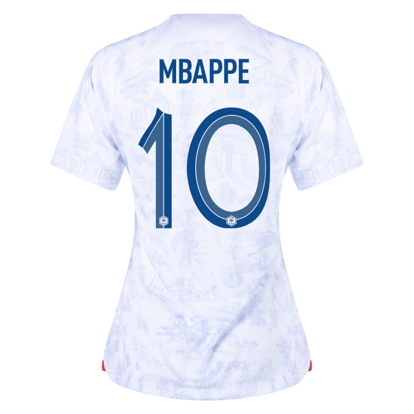 Women's Replica MBAPPE #10 France Away Soccer Jersey Shirt 2022 Nike
